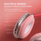 UP P9 Bluetooth Wireless Headset Over-Ear Headphone With Mic (Red)