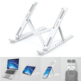 Arizone® Adjustable Laptop Stand, Portable Aluminium Laptop Riser Laptop Holder for Desk, Foldable Ventilated Cooling Computer Support Stand