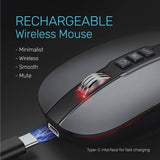Arizone® Wireless Mouse S09 Bluetooth 2.4G USB Adapter Ultrafast Scrolling Tablet Mouse