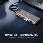 موزع USB Arizone® BS10A (10 في 1) 3 منافذ USB 3.0/HDMI/RJ45/VGA/USB-C PD/SD/TF/3.5 مم بسرعة 1000 ميجابت في الثانية