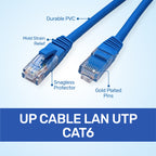 UP CAT6 BLUE CABLE LAN 3 AWG Communication Networking -(UTP) Cat 6 Self Roll-up Reels HIGH-SPEED cable