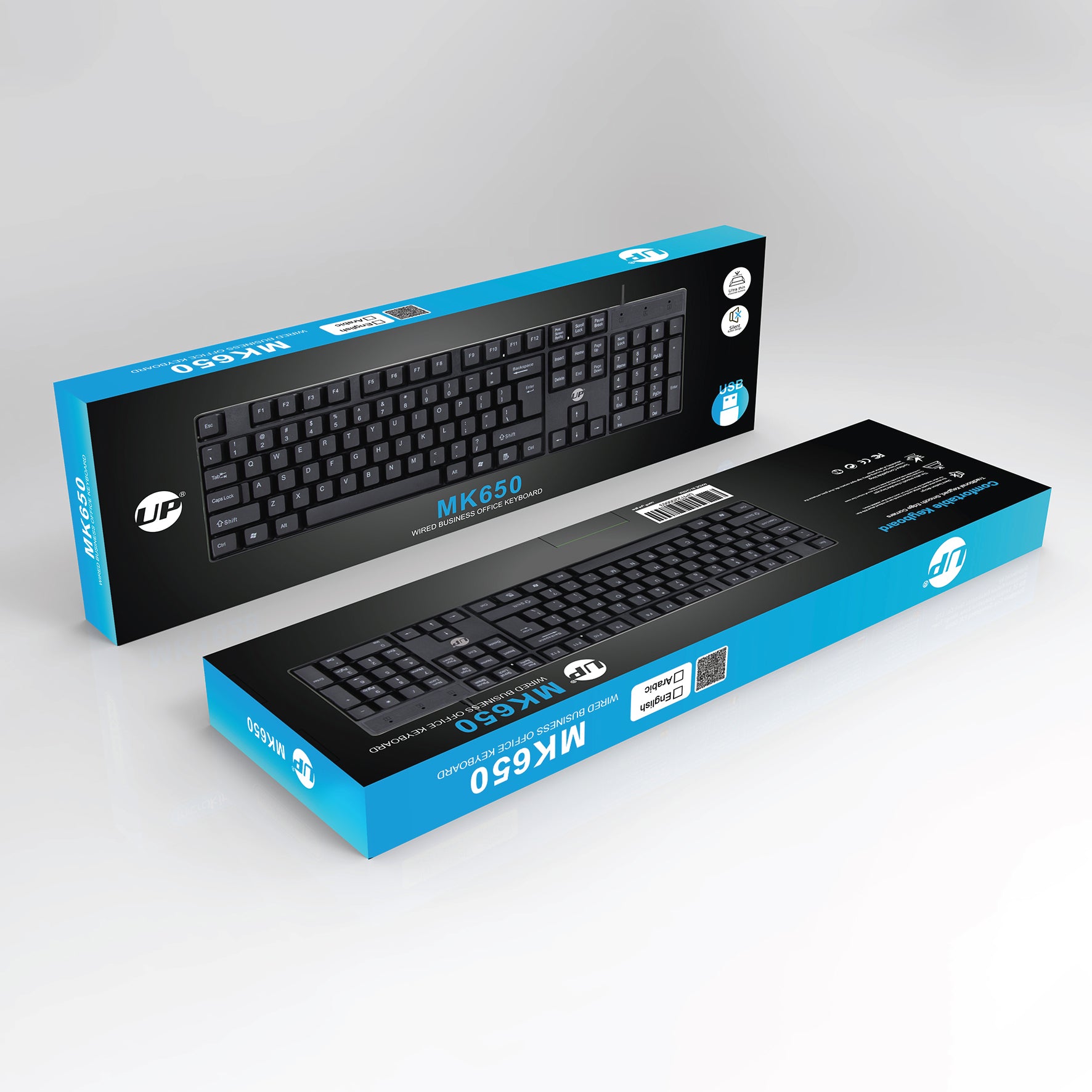 UP Wired Desktop MK-650 keyboard US+AR