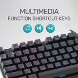 Arizone® MK30 Carbon Mechanical Backlit Game Keyboard Mechanical  Keyboard Arabic / English 104 Keys