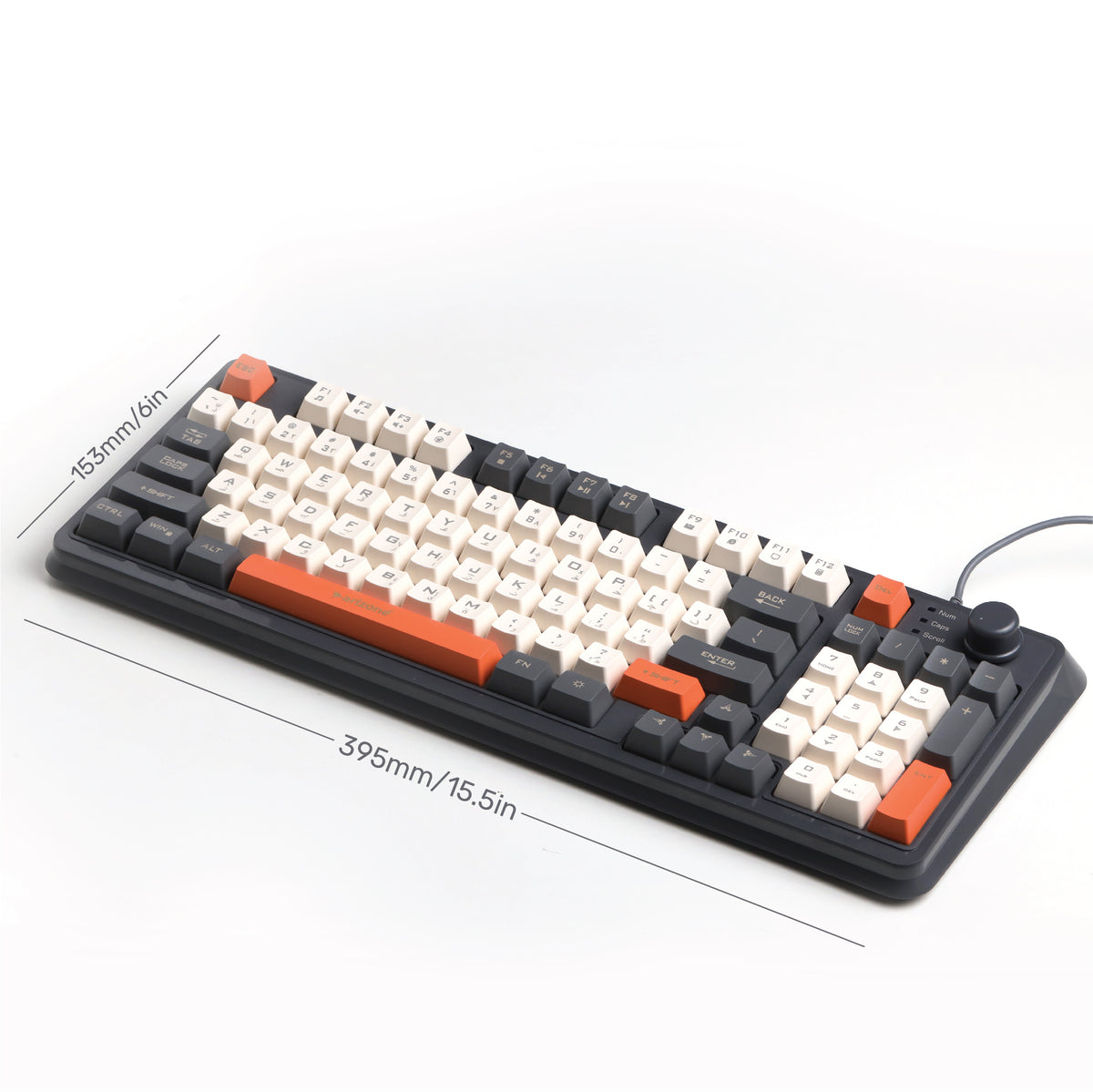 Arizone® Gaming Keyboard,Wired RGB K90 with 94 Keys Independent Volume ...