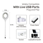 Arizone® USB Voice Control Night Light، مصباح LED ذكي للتحكم الصوتي، الحمام، الممر، الحضانة، المطبخ، السيارة، خيمة التخييم، يعمل | لا يحتاج إلى تطبيق | قم بالتوصيل والاستخدام.