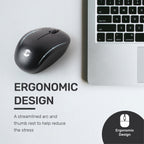 UP M204 Wireless 2.4 GHZ Mouse USB Optical Scroll for PC Laptop Rechargeable Mouse