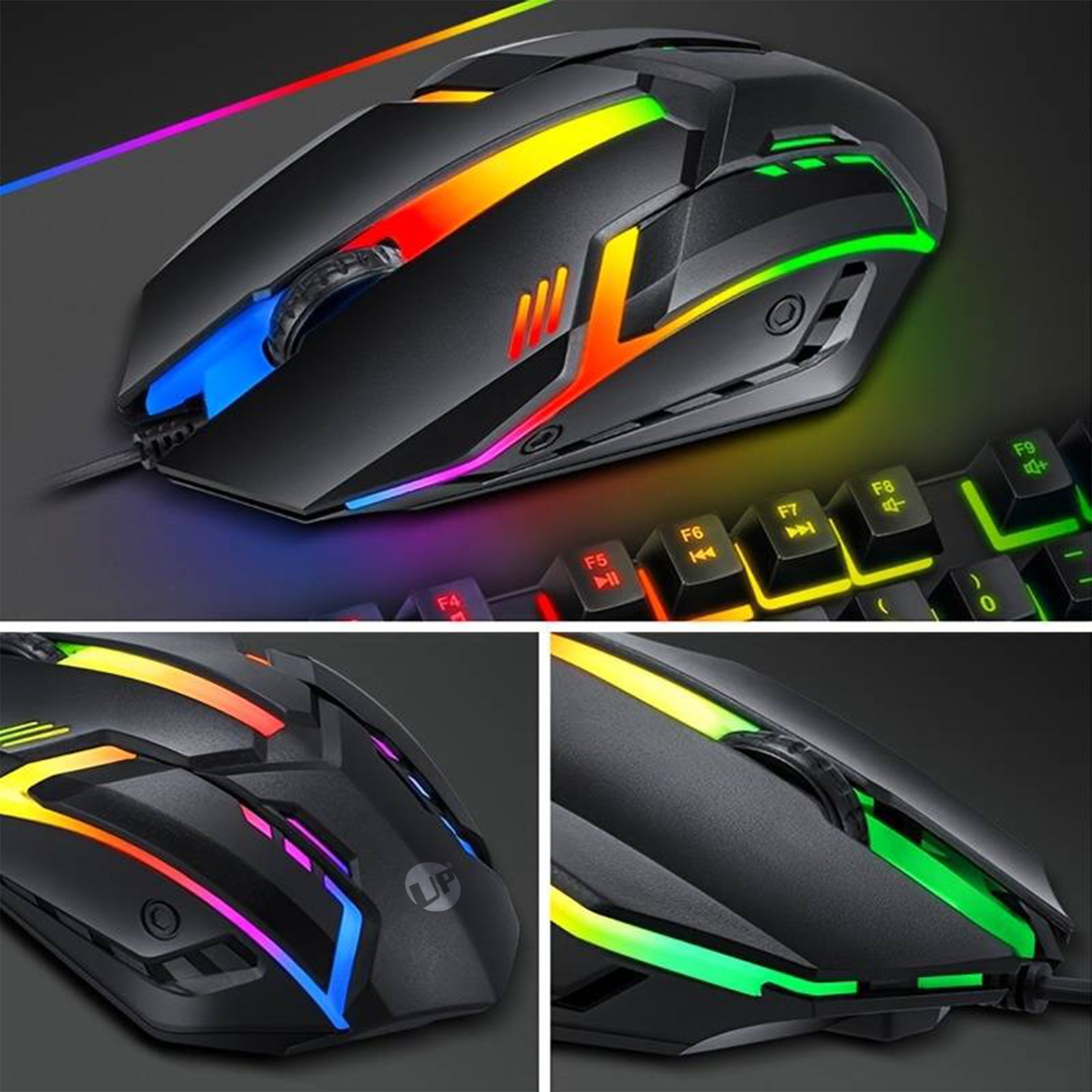 UP M301 Wired Gaming Mouse Wired Mouse Gamer Ergonomic Optical Mice For PC Laptop Games Quality Buttons USB Computer