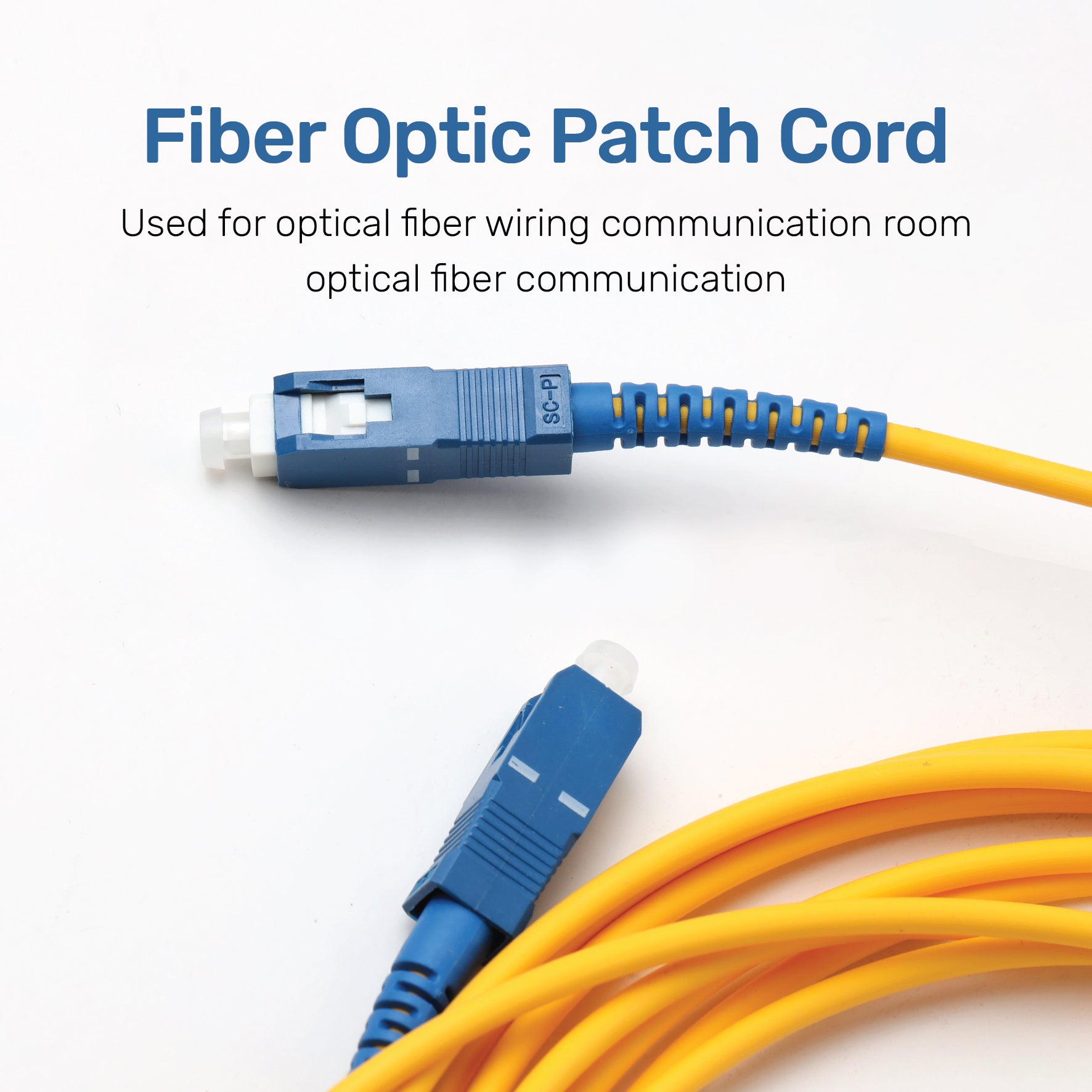 ARIZONE SC/SC Fiber Optic CABLE PATCH CORD OPTICAL  UPC YLW 1 Pcs Fiber Optic Cable Jumper Optical Patch Cord Simplex Single-Mode 9/125