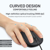 UP M305 Wired Mouse,Black  USB Wired Computer Mouse with Ergonomic Design