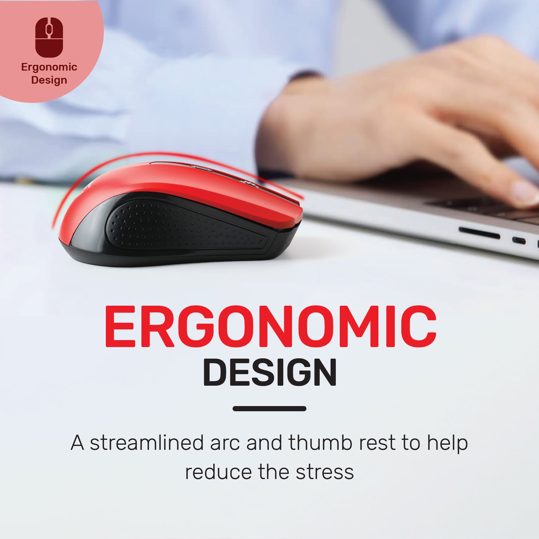 UP M15Wireless Optical Mouse, USB Computer Mouse for Laptop, PC