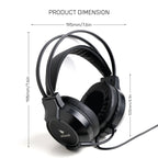 Arizone  7.1 RGB Gaming Headset with Dual Input- USB and 3.5mm Jack, Detachable Microphone, 90° Rotatable Earcups (Black)