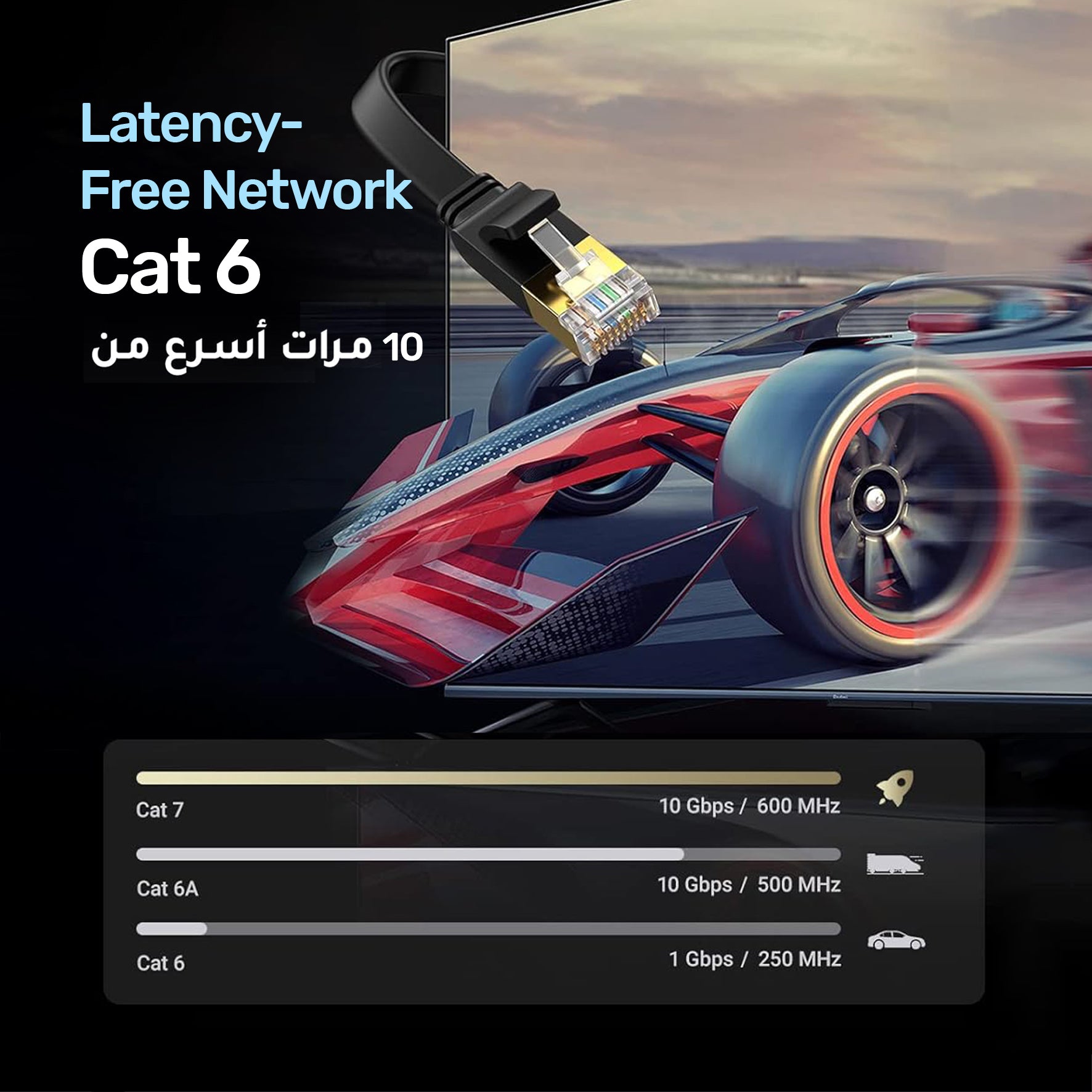 ARIZONE CABLE ETERNET PATCH CAT.7 SFTP 1M BLK