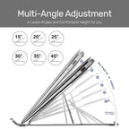 Arizone® Adjustable Laptop Stand, Portable Aluminium Laptop Riser Laptop Holder for Desk, Foldable Ventilated Cooling Computer Support Stand