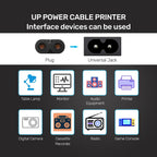 ARIZONE CABLE POWER PRINTER 1.8M Power Cable Cord for HP Envy/OfficeJet, Canon Pixma/Maxify, E pson, Brother