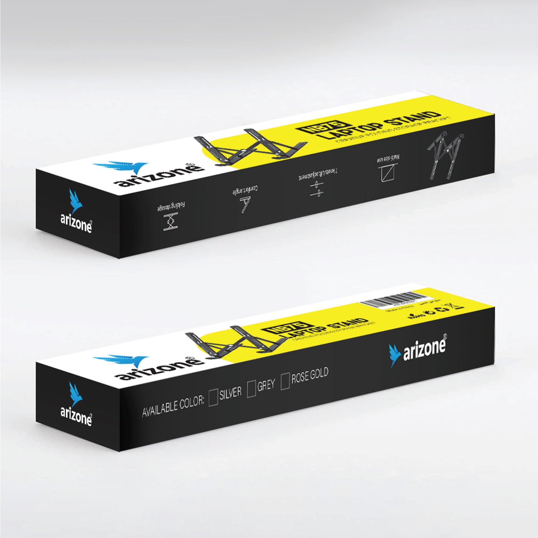 Arizone® Adjustable Laptop Stand, Portable Aluminium Laptop Riser Laptop Holder for Desk, Foldable Ventilated Cooling Computer Support Stand