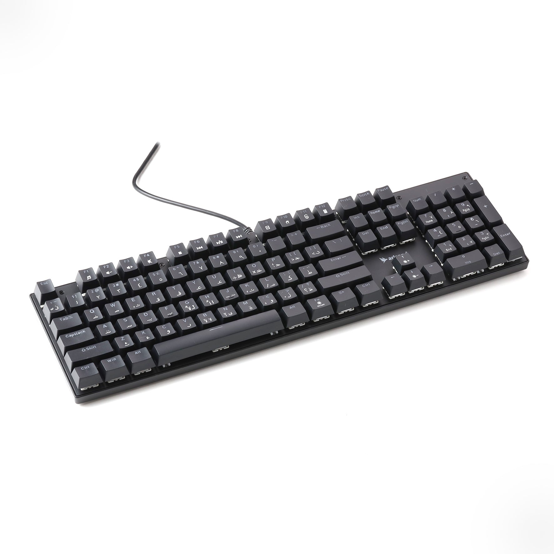 Arizone® MK30 Carbon Mechanical Keyboard Arabic / English 104 Keys