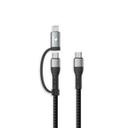 Arizone R-18 2-in-1 Charging Cable 1.2M | 100W Fast Charge | USB-C + USB-C/Lightning