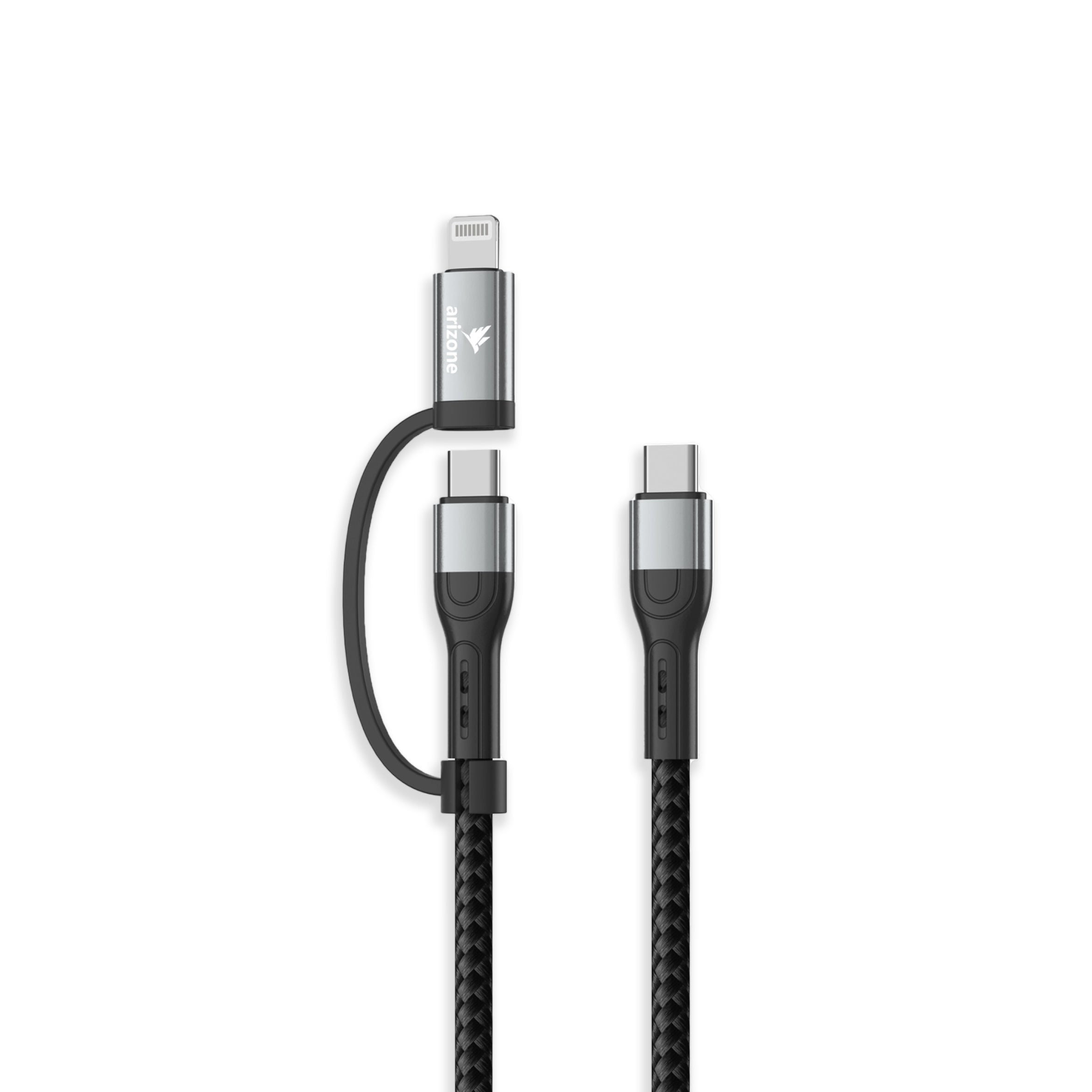 Arizone R-18 2-in-1 Charging Cable 1.2M | 100W Fast Charge | USB-C + USB-C/Lightning