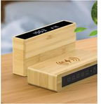 WOODEN WIRELESS CHARGING  DIGITAL ALARM CLOCK, BEDSIDE