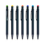 RUBBERIZED BLACK BALLPEN WITH RUBBER TIP