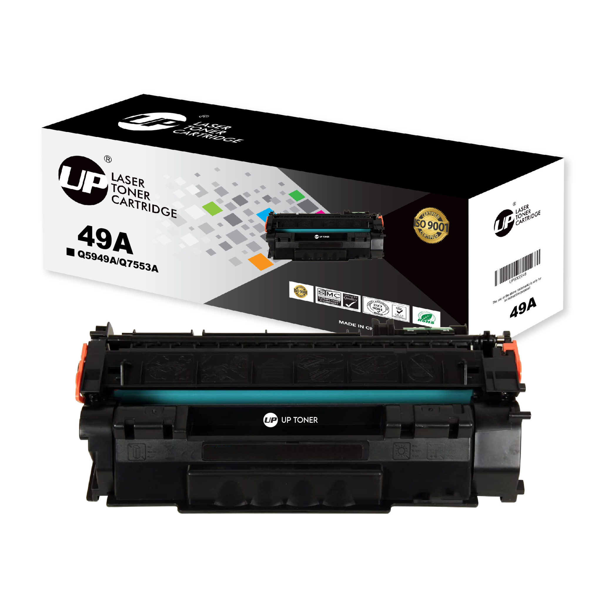 UP TONER 49A Q7553A 53A For Use With HP Laserjet 1320 1320n P2015dn P2015 P2015n 3390 3392 1160 P2014 M2727nf MFP Printer Black Main image