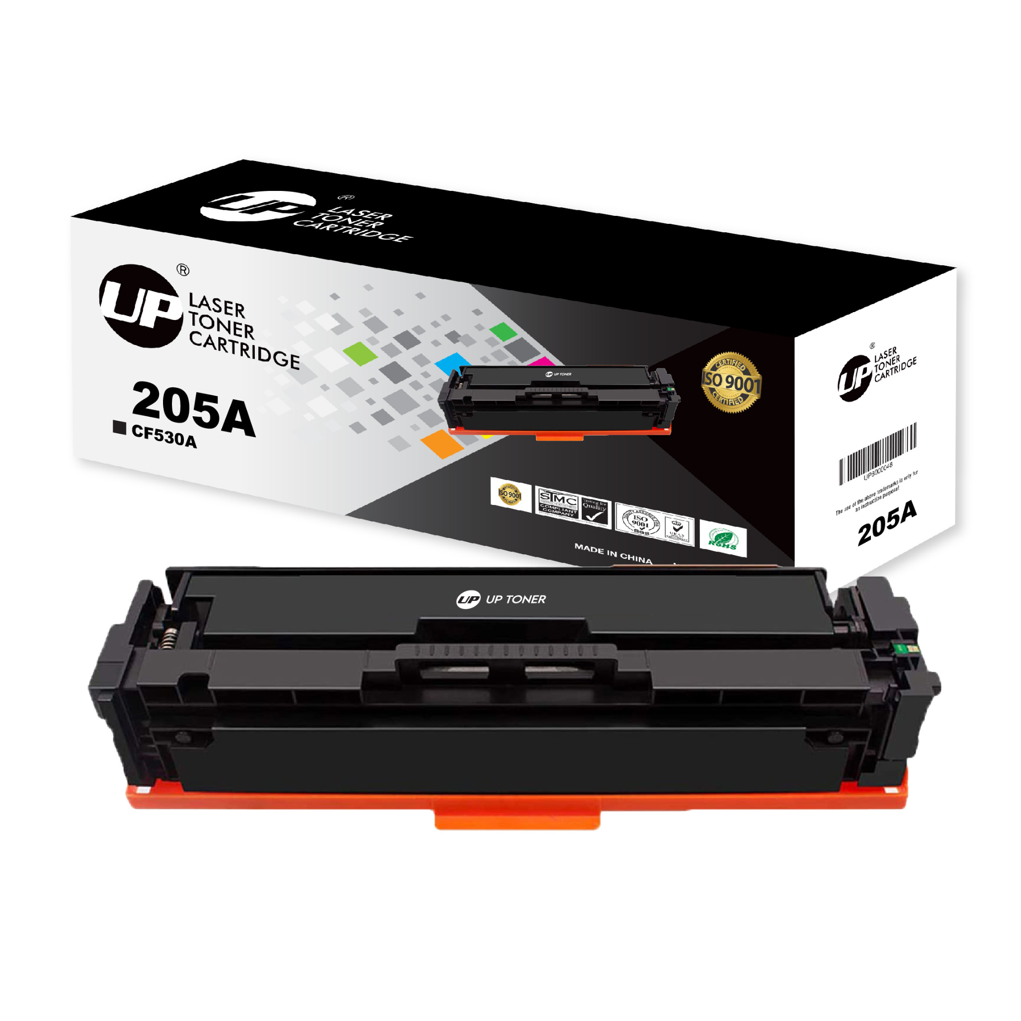 UP TONER 205ACF530A CF531A CF532A CF533A Work For HP Color LaserJet Pro M154 M154A M154NW MFP M180N M180FW M180NW M181 M181FW Black Page Yield: 1.100 Pages Main image
