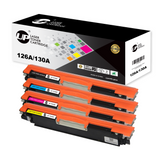 4 Pack UP CompatibleToner Cartridge 126A 130A Toner Cartridge Replacement for HP 130A (1 Black, 1 Cyan, 1 Magenta, 1 Yellow, 4 Pack)