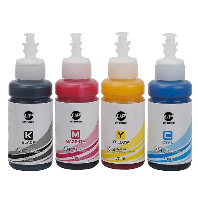 L380 Ink for Epson EcoTank T664 Ink Cartridge Refill Dye Ink (4 Color - L380)