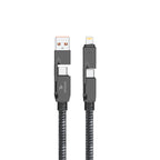 Arizone R-19 4-in-1 Charging Cable | 120W Fast Charge | Braided | USB-C & USB / USB-C & Lightning