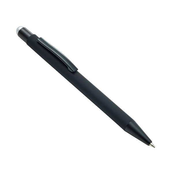 RUBBERIZED BLACK BALLPEN WITH RUBBER TIP