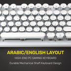 ARIZONE© MK 20 Mechanical Keyboard 104 Keys Green Axis Backlit Office E-sports Game Keyboard Wired USB Desktop Computer Notebook Universal