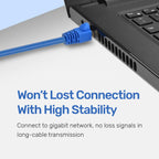 UP CAT6 CABLE UTP 305M BLUE  Bulk cable, 23 AWG Communication Networking -(UTP) Cat 6 Self Roll-up Reels HIGH-SPEED cable 6pcs RJ45 socket included (CAT6 UTP Regular, 305m)