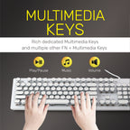 ARIZONE© MK 20 Mechanical Keyboard 104 Keys Green Axis Backlit Office E-sports Game Keyboard Wired USB Desktop Computer Notebook Universal