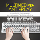 ARIZONE© MK 20 Mechanical Keyboard 104 Keys Green Axis Backlit Office E-sports Game Keyboard Wired USB Desktop Computer Notebook Universal