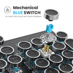 ARIZONE© MK 20 Mechanical Keyboard 104 Keys Green Axis Backlit Office E-sports Game Keyboard Wired USB Desktop Computer Notebook Universal