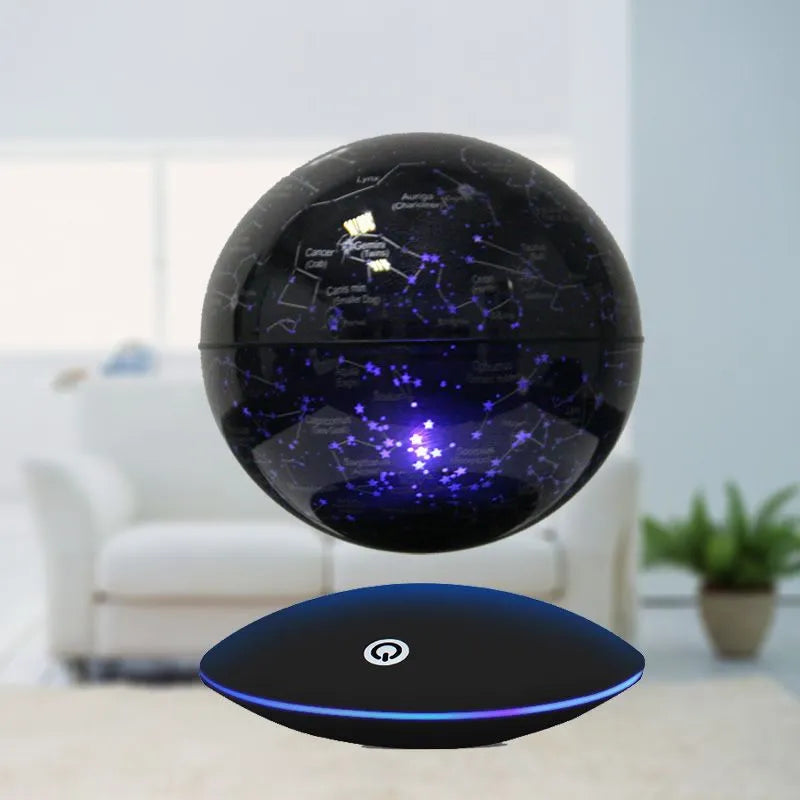 LED Light Magnetic Levitation Floating World Map Globe Desktop Decoration Main image