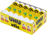 UHU STIC, The Proven Glue Stick - Glues strongly, quickly and permanently, without solvent, 21g, 12pcs, White