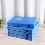 DONGLI A4 Storage File Boxes Plastic Filing Box(4 Pack),40mm Spine, A4 Archiving Box for Office School - Blue