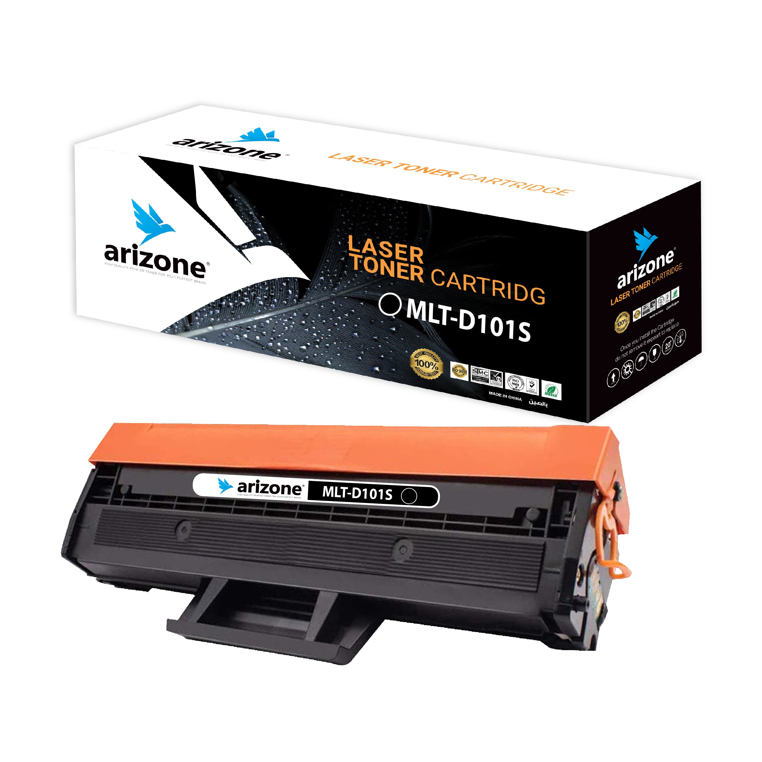 Arizone Toner Cartridge Replacement for Samsung 101 MLT-D101S use for ML-2161/2166w/2160/2165w SCX-3401/3401FH/3406HW SCX-3405FW SCX-3400/3405F/3405FW/3407 SF-761P/760P (1 Black)
