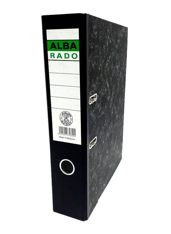 Sadaf Alba Rado Broad F4 Lever Arch Unfixed Box File, 3 inch, Black